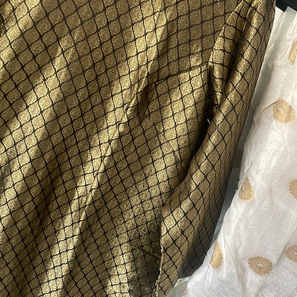 3 piece Indian suit salwar suit for any event gold/cream color combination - Picture 4 of 4